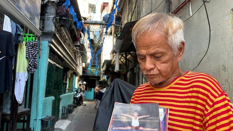 Rodrigo Frisco, 74-year-old grandfather of Filipino gymnast Carlo Yulo, who...