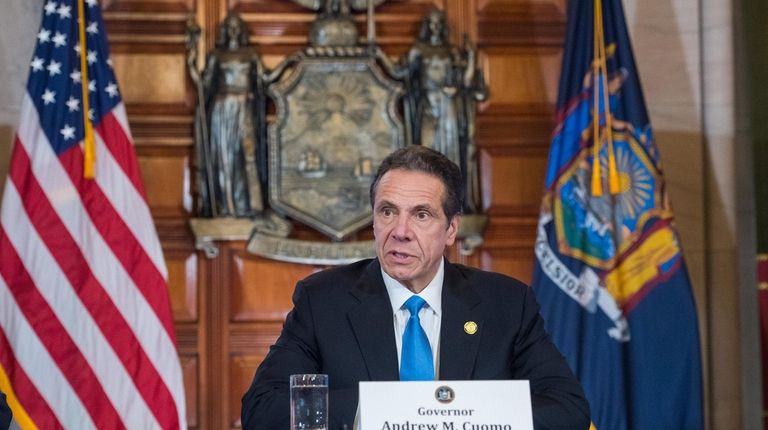 Gov. Andrew M. Cuomo delivers an update on coronavirus in New...