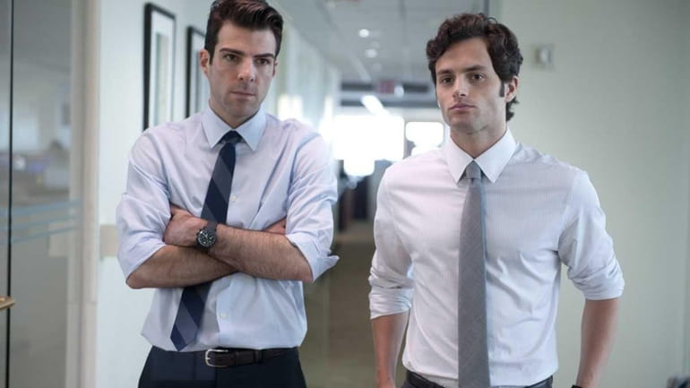 Zachary Quinto as Peter Sullivan and Penn Badgley as Seth...