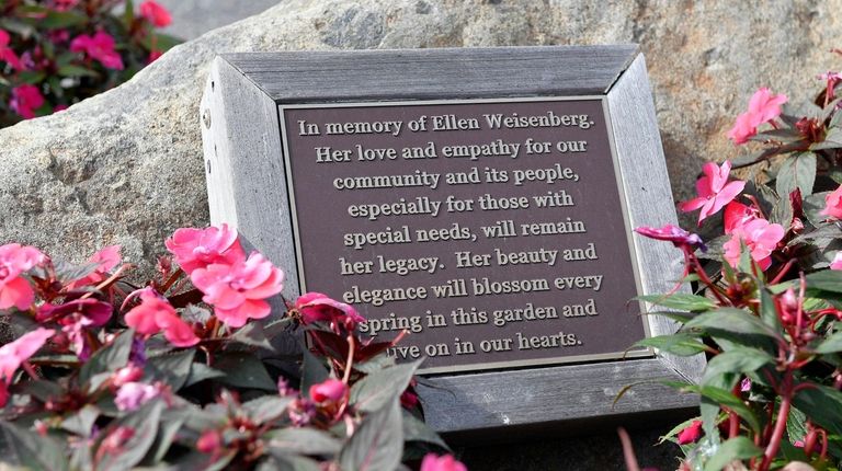 A small garden is dedicated to Ellen Weisenberg outside the...