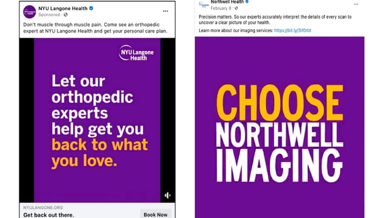 NYU Langone Health sued Northwell Health over ads that NYU said...