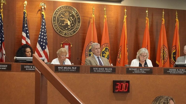 The Nassau County Legislature meets Monday in Mineola.