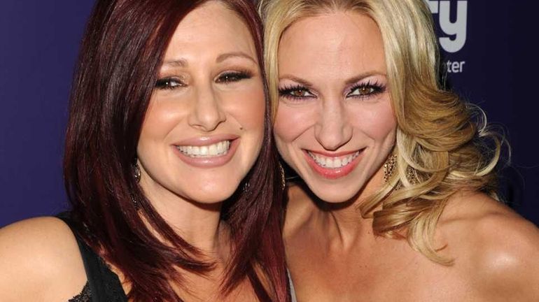 Singers Tiffany, left, and Debbie Gibson attend the Syfy premiere...