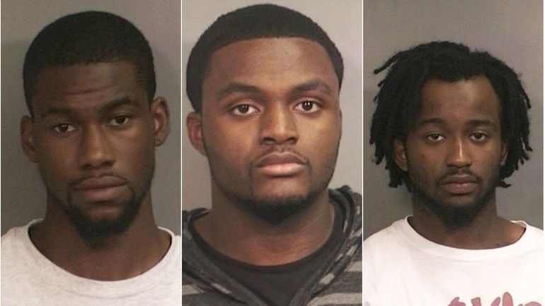 (L-R) Nakwan Hailey, 21, Dillan Malebranche, 20, and Joshua B....