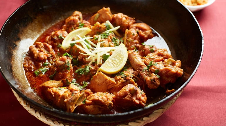 Chicken karahi from Kababjees in Hicksville, one of the vendors...