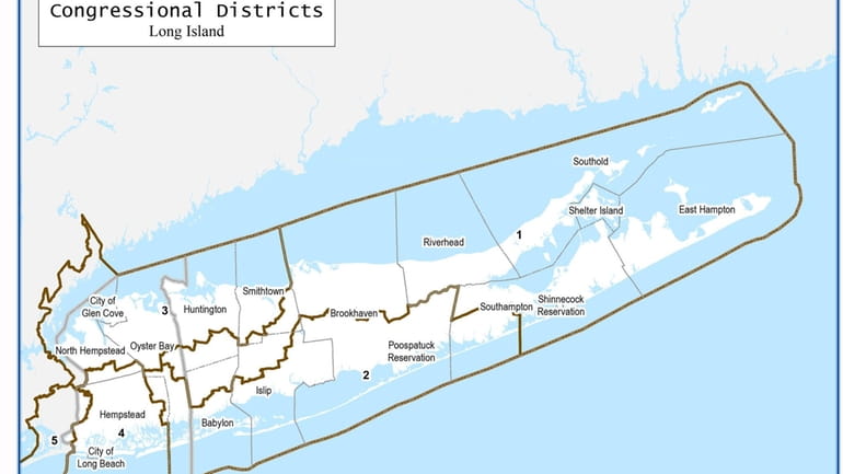 2022 Long Island congressional district map.