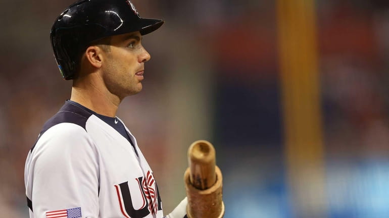 Team USA's David Wright looks on during a World Baseball...