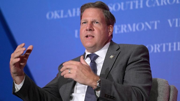 New Hampshire Gov. Chris Sununu takes part in a panel...