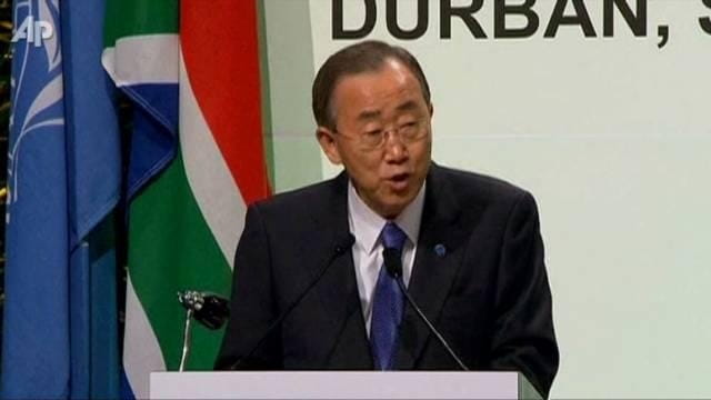 U.N. Secretary General Ban Ki-moon voices pessimism about the prospects...
