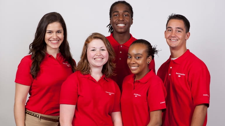 Bank of America Long Island Student Leaders, clockwise from left,...