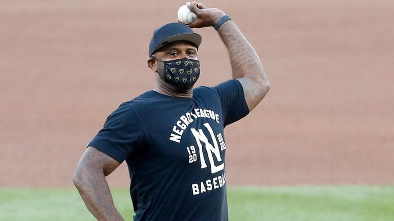 Former New York Yankee CC Sabathia throws out the ceremonial...