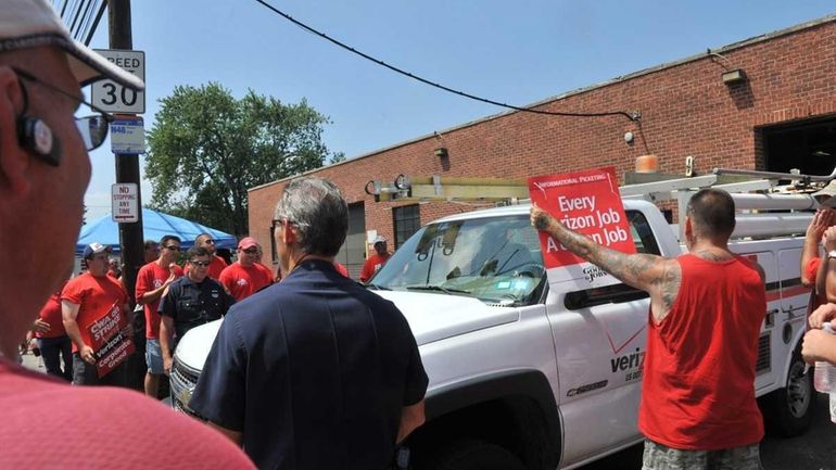 As the Communications Workers of America strike continued yesterday amid...