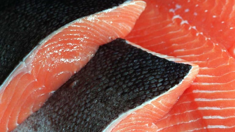 When buying salmon, fresh, wild salmon has a brighter red-orange...