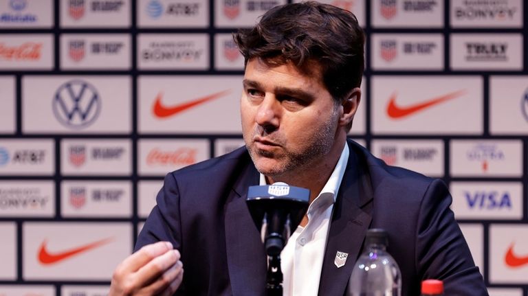 Mauricio Pochettino, the newly appointed head coach of the United...