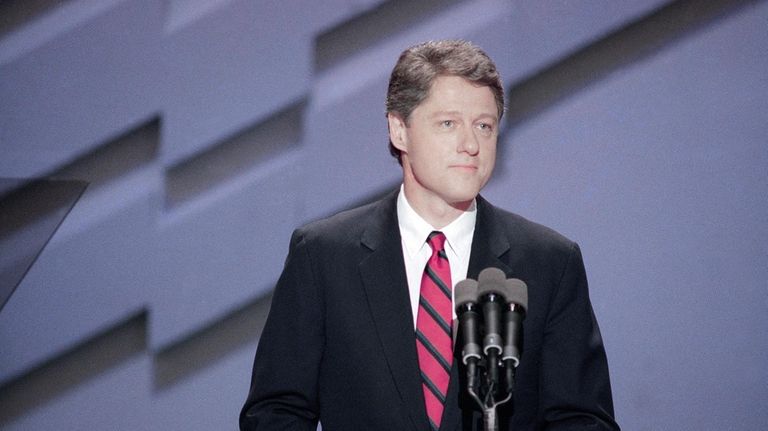 Arkansas Gov. Bill Clinton speaks at the 1988 Democratic National...