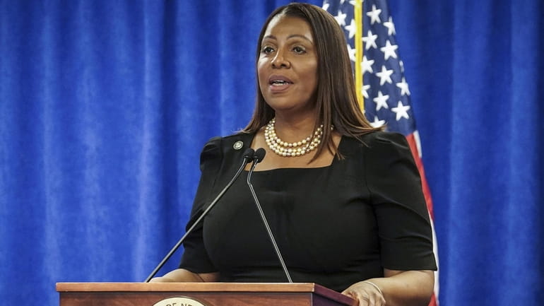 New York State Attorney General Letitia James said cryptocurrency companies...