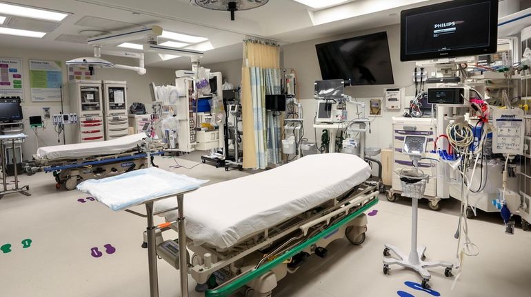 One of the trauma bays at South Shore University Hospital...