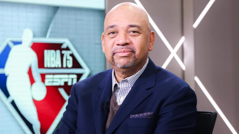 Michael Wilbon on the set of NBA Countdown on Oct....