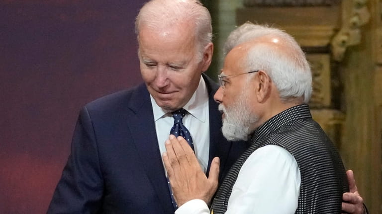 U.S. President Joe Biden, left, and India Prime Minister Narendra...