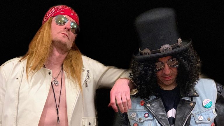 Rob Pfeffer and John Ricotta portray Axl Rose and Slash...