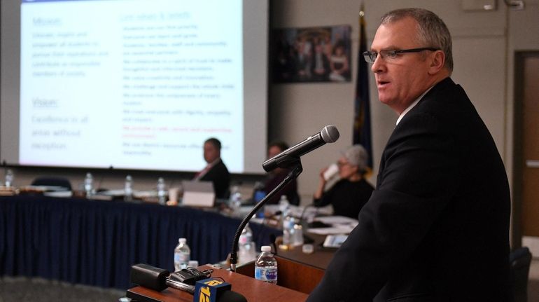 Superintendent Robert Banzer shut down Northport Middle School in January...