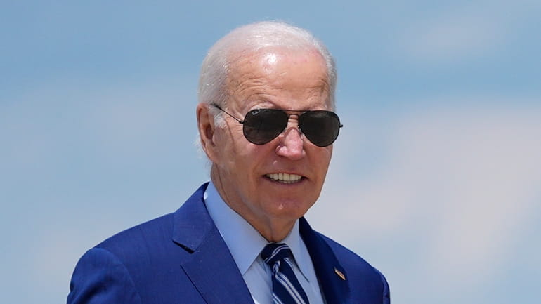 President Joe Biden arrives at Andrews Air Force Base, Thursday,...