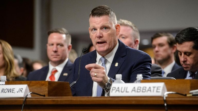 U.S. Secret Service acting Director Ronald Rowe testifies during a Senate...