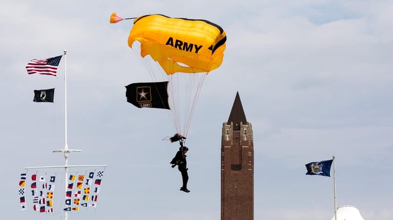 The U.S. Army Golden Knights parachute team is scheduled to...