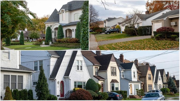 Homes along Wildwood Drive, top, and Maplewood Street in West...