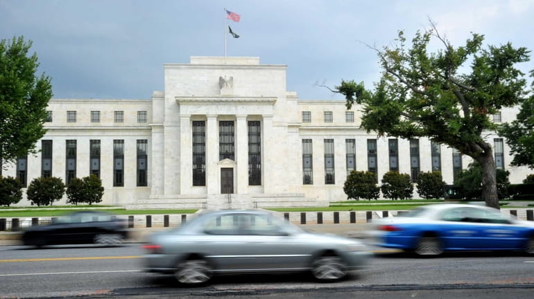 The U.S. Federal Reserve building in Washington, D.C. (Aug. 9,...