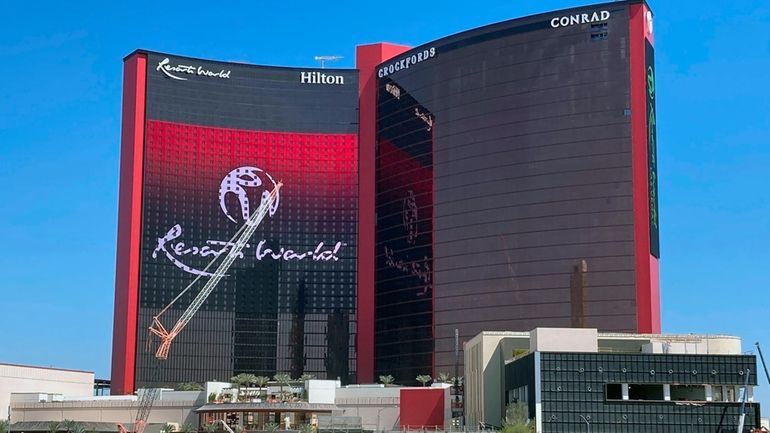 Resorts World Las Vegas is shown under construction, April 19,...