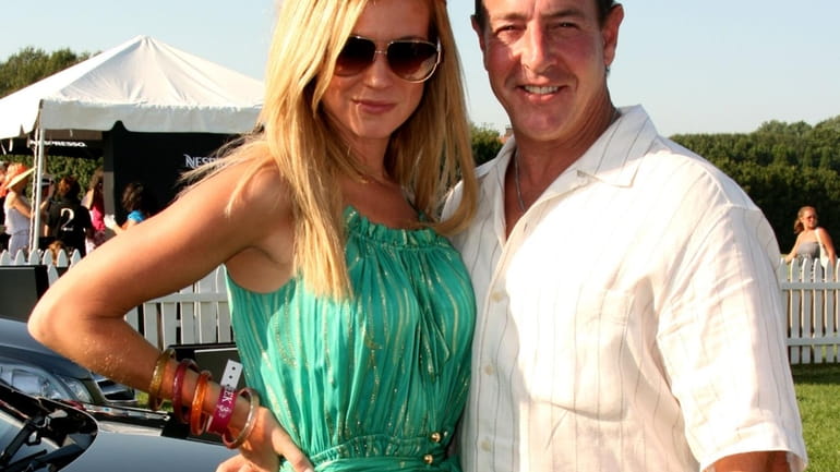 Erin Muller and Michael Lohan at the Mercedes Benz Polo...