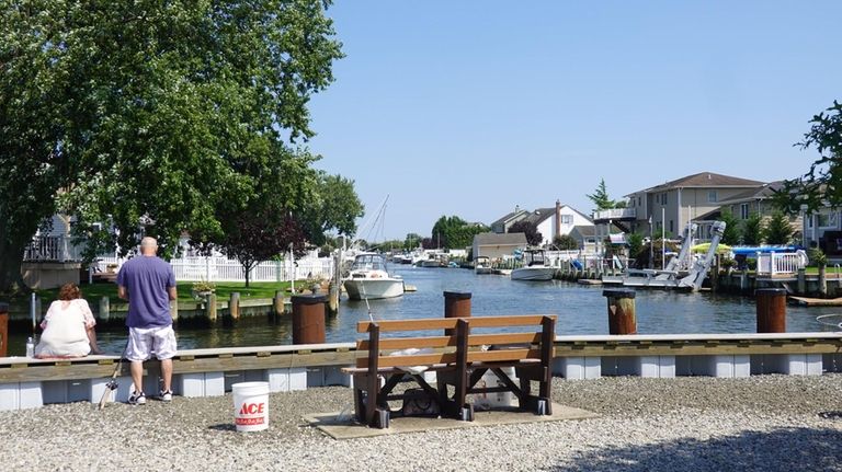 Seaford Town Dock overlooks the many canals that cut through...