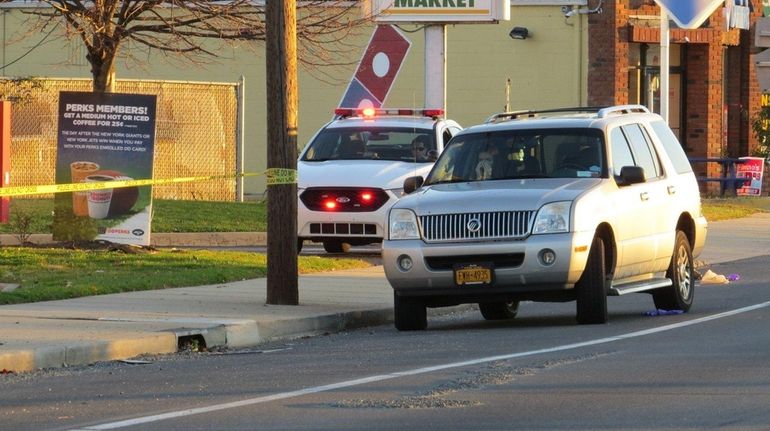 Suffolk County police investigate a car accident that injured a...