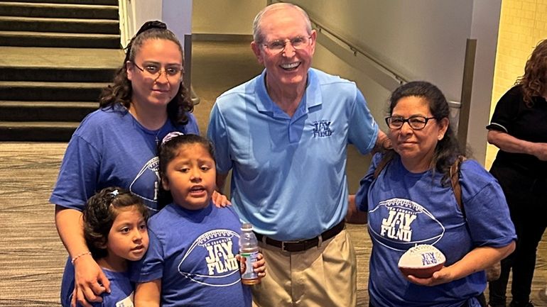 Tom Coughlin, center, at his Jay Fund charity event at...