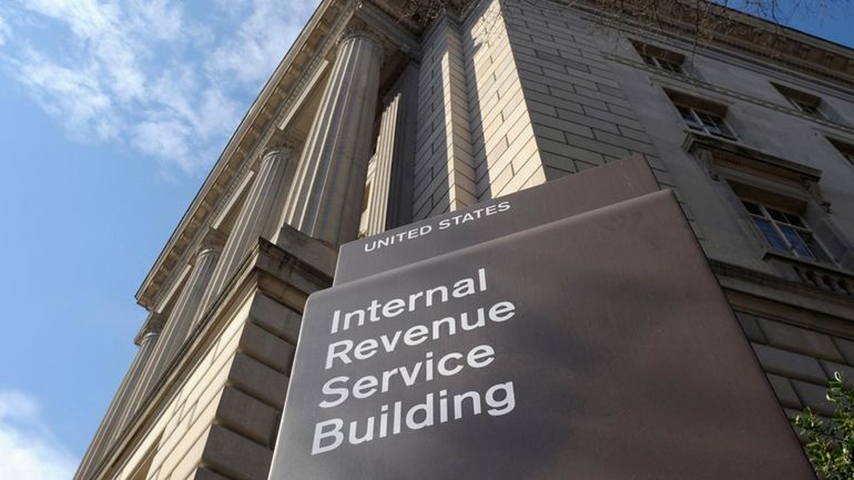 The exterior of the Internal Revenue Service (IRS) building is...