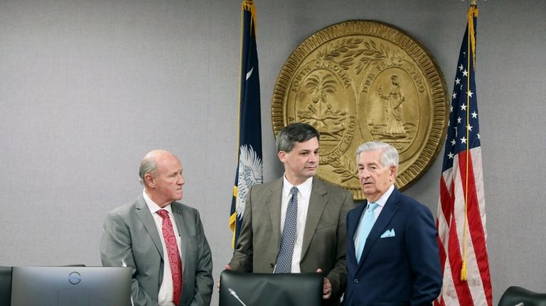 South Carolina Senate President Thomas Alexander, R-Walhalla, left; Senate Majority...