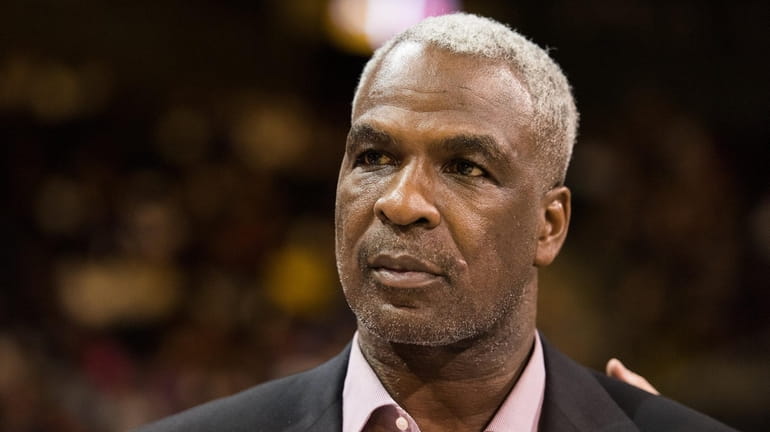 Charles Oakley coaches during a BIG3 game at Barclays Center...