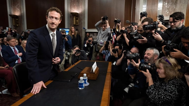 Meta CEO Mark Zuckerberg, arrives to testify before a Senate...