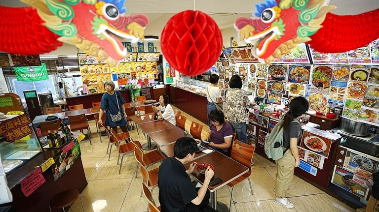 A canteen popular among Chinese living in Japan is seen...