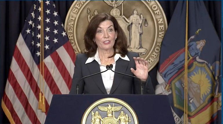 Under proposed state legislation, Gov. Kathy Hochul would get the...