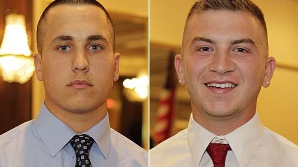 This Newsday composite shows Patchogue-Medford's PJ Martino Jr., left, and...