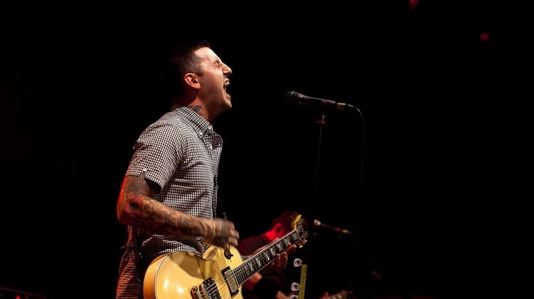 Anthony Raneri performs with Bayside at the CMJ festival in...