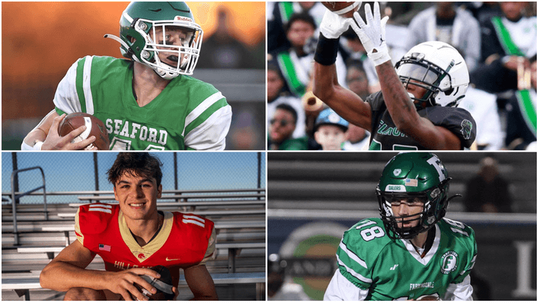 (Clockwise from top left) Brian Falk of Seaford, Nassir Edwards of Elmont, Dennis...