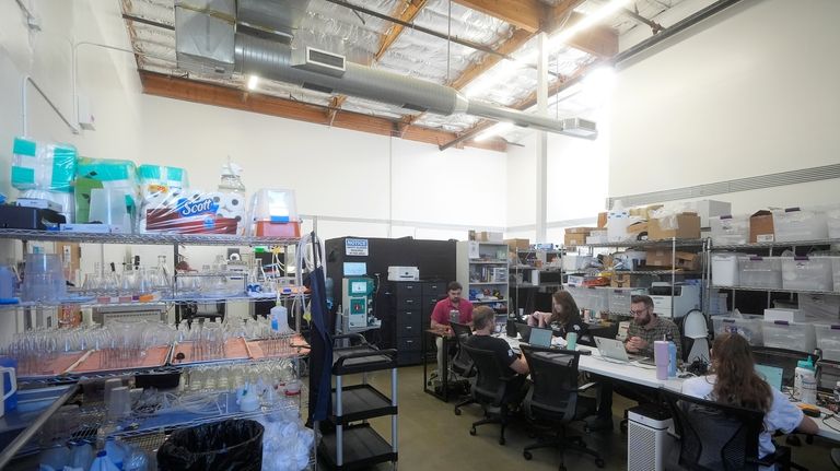 California Cultured employees work at the company's office in West...