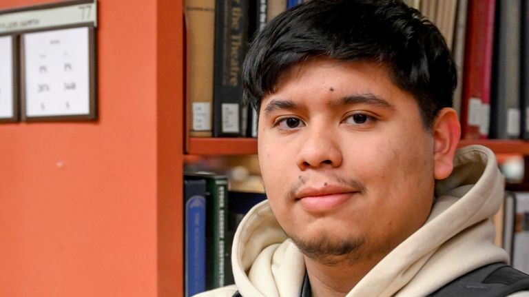 Jesus Noyola, a sophomore attending Rensselaer Polytechnic Institute, poses for...