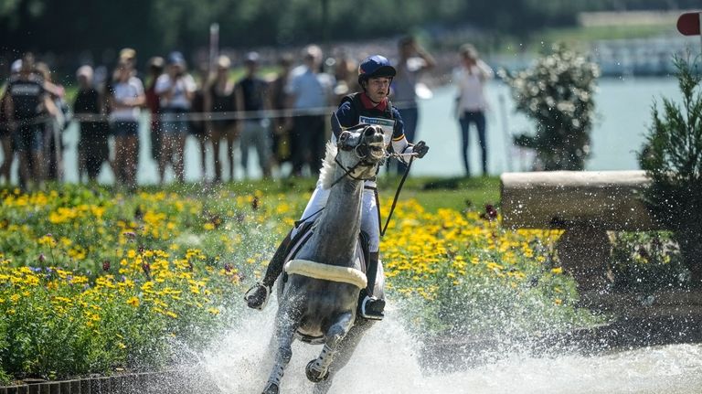 Spain's Esteban Benitez, riding Utrera Aa 35 1, during the...