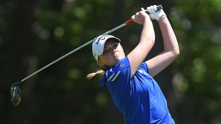 Catherine Slade of Kellenberg tees off on a 323-yard Hole...