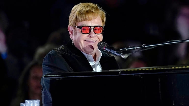 Elton John performs on the South Lawn of the White...