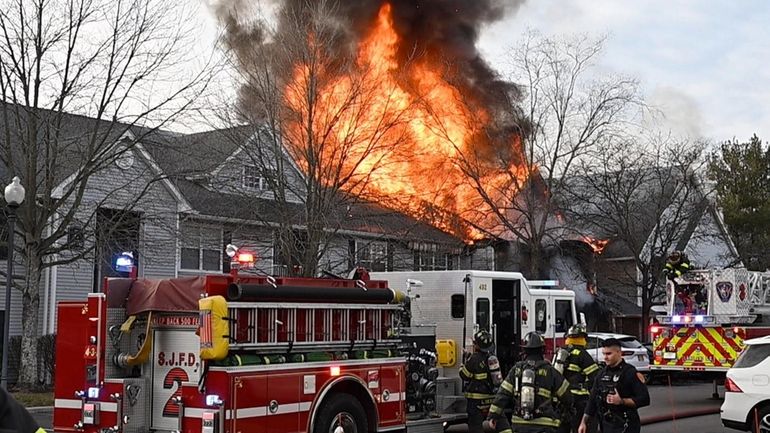 The scene of a fire at Avalon Commons apartments in...